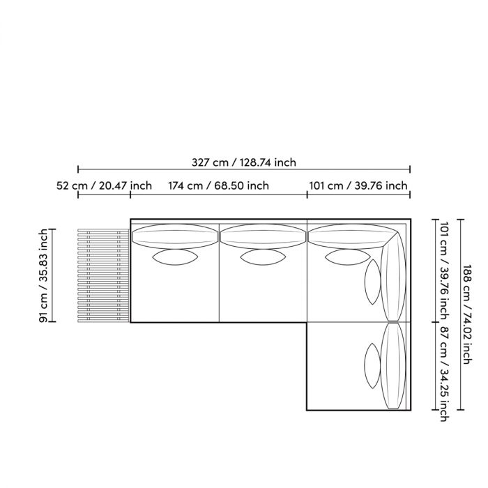 Utomhussoffa Royal Palm