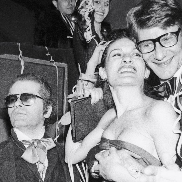Karl Lagerfeld and Yves Saint Laurent
