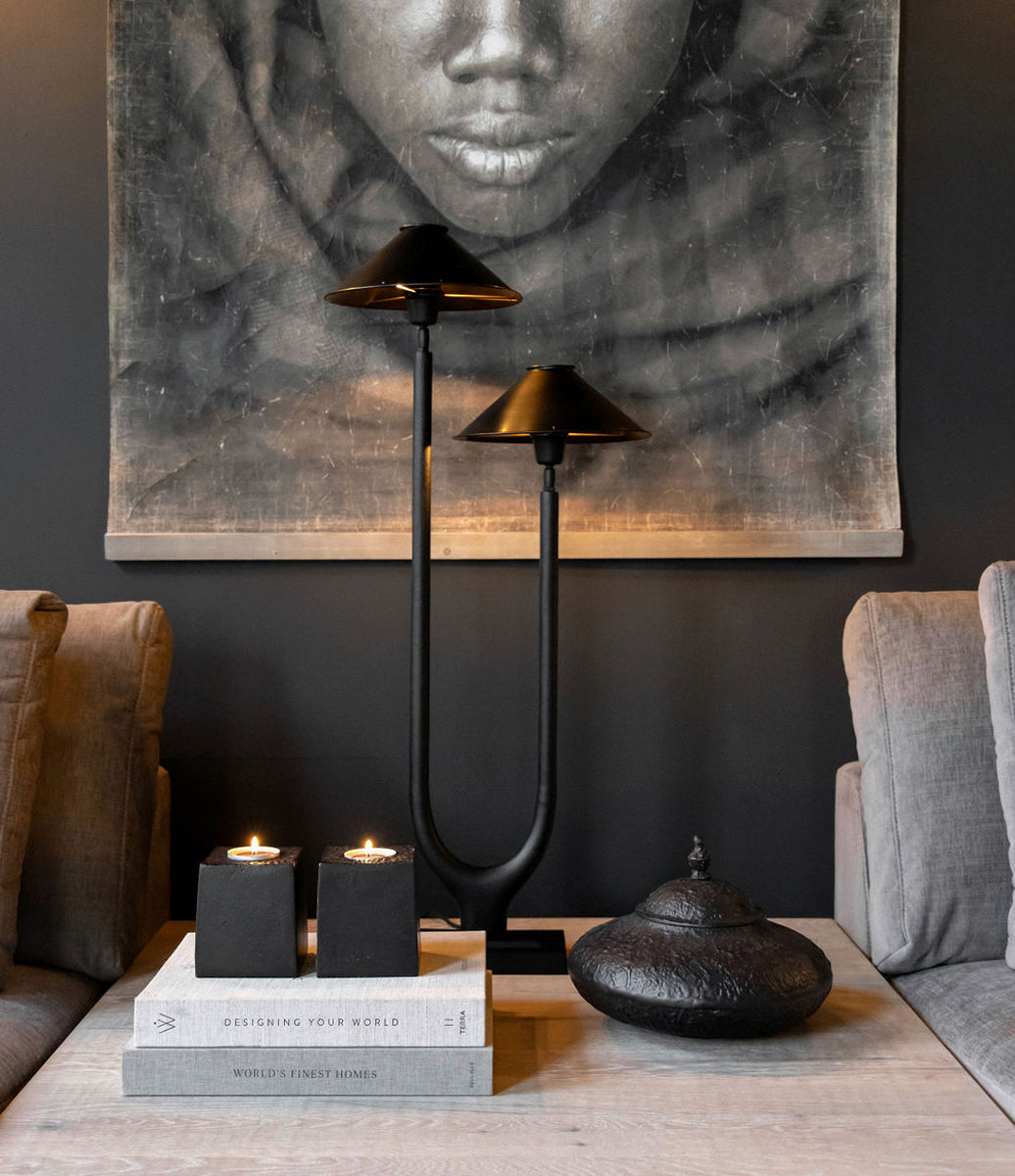 Bordslampa Twin Antik Brons