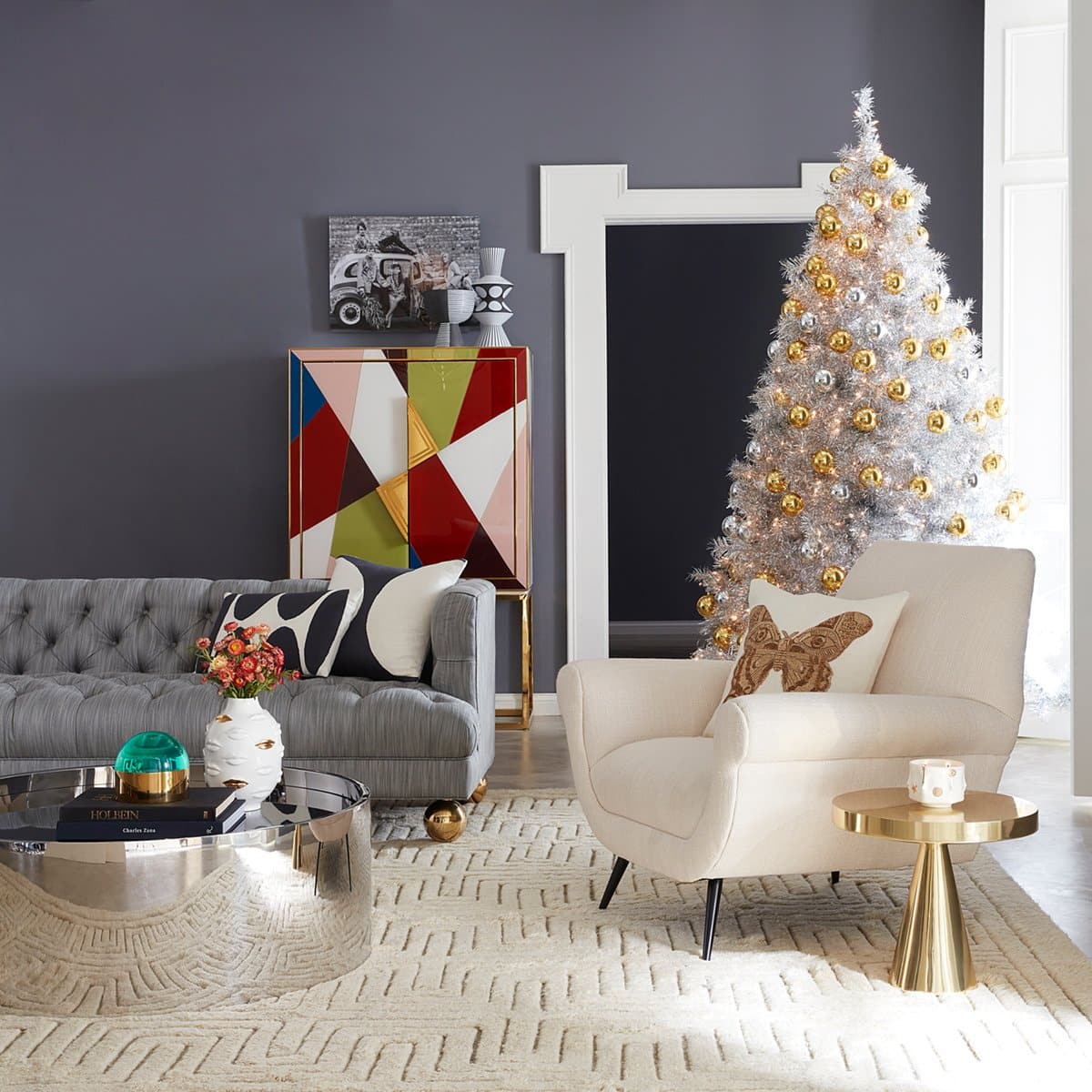 Gilded Muse Gala Round Vase