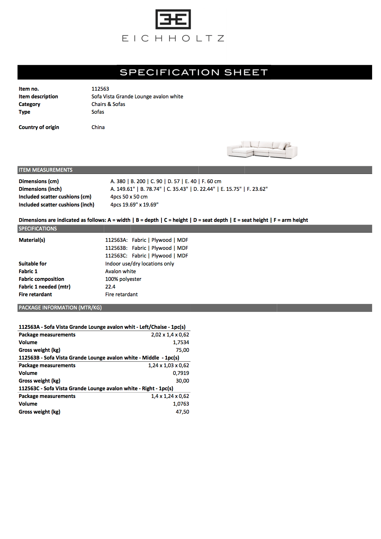 Soffa Vista Grande Lounge