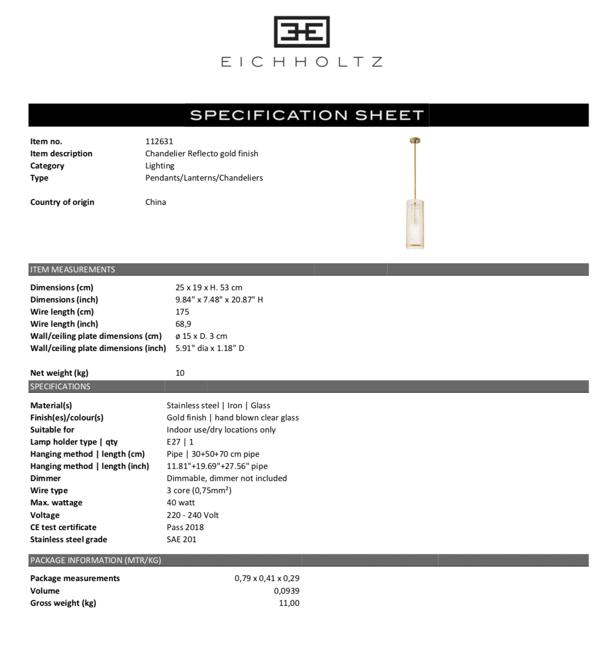 Pendellampa Reflecto