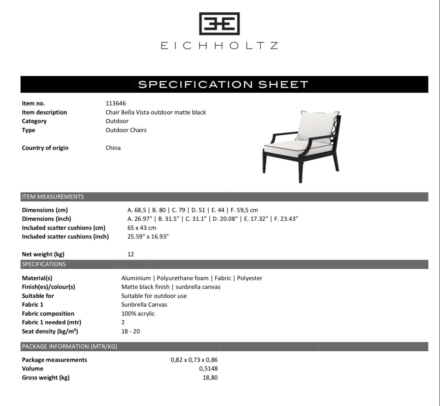 Fåtölj Bella Vista