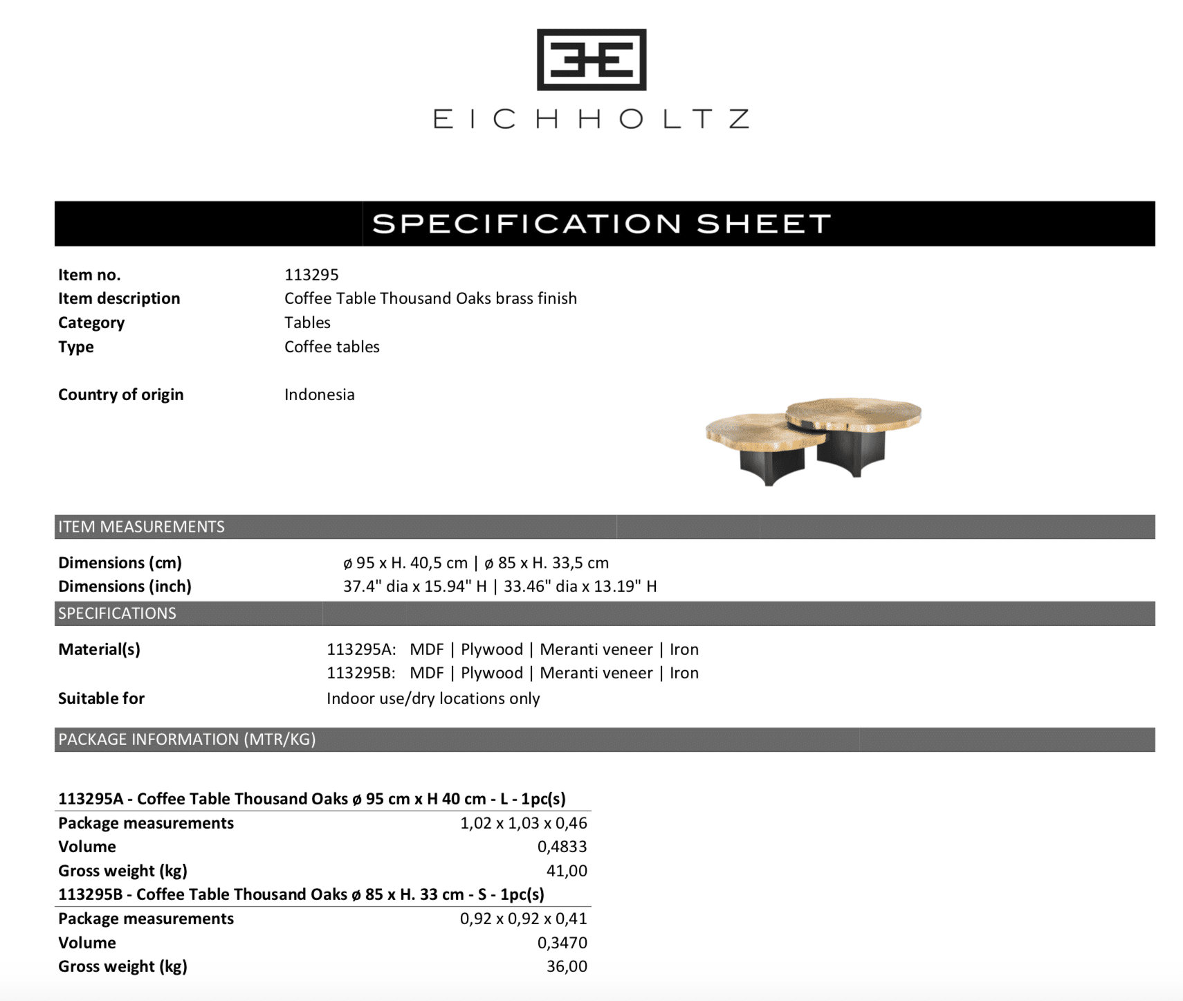 Soffbord Thousand Oaks