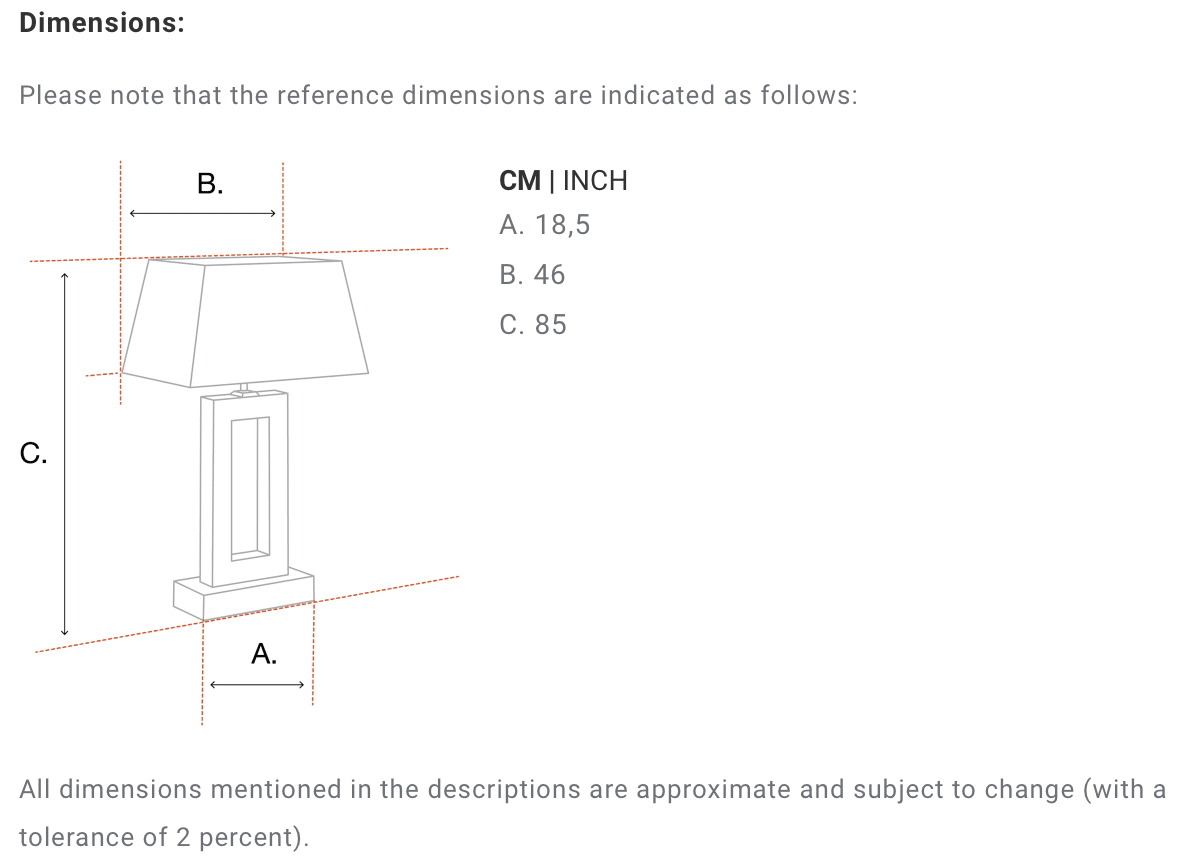 Bordslampa Kensington