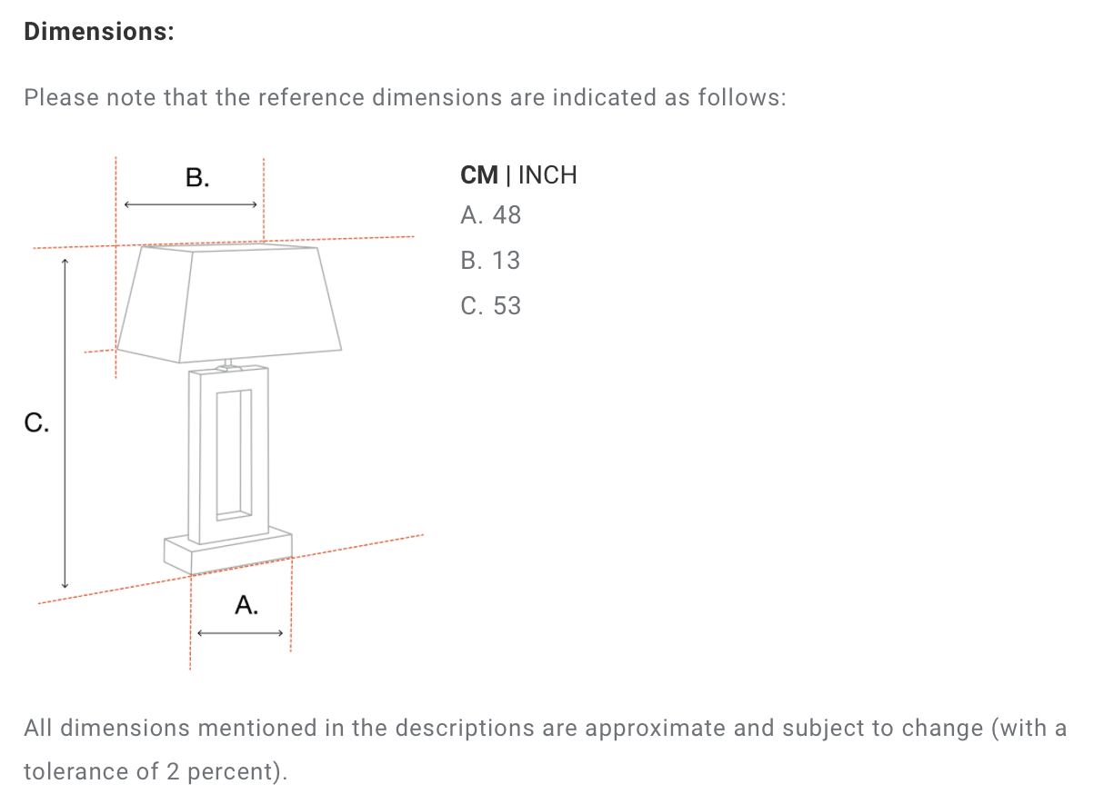 Bordslampa Half Moon