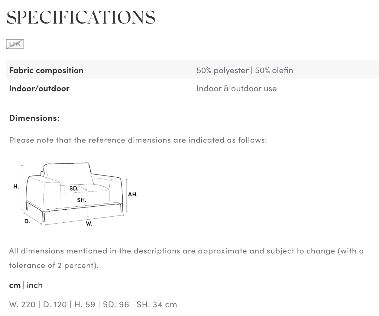 Utomhussoffa Laguno Höger
