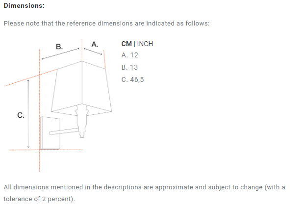 Vägglampa Claridges Double