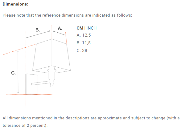 Vägglampa Valentine