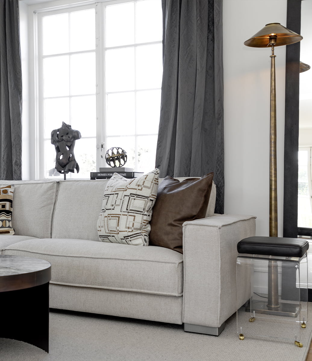 Golvlampa Positano Antik Mässing