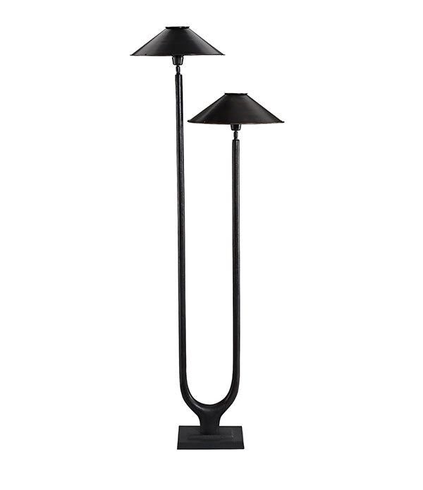 Golvlampa Twin Antik Brons