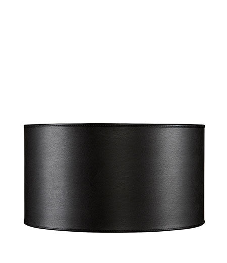 Lampskärm Shade Cylinder Leather ebony