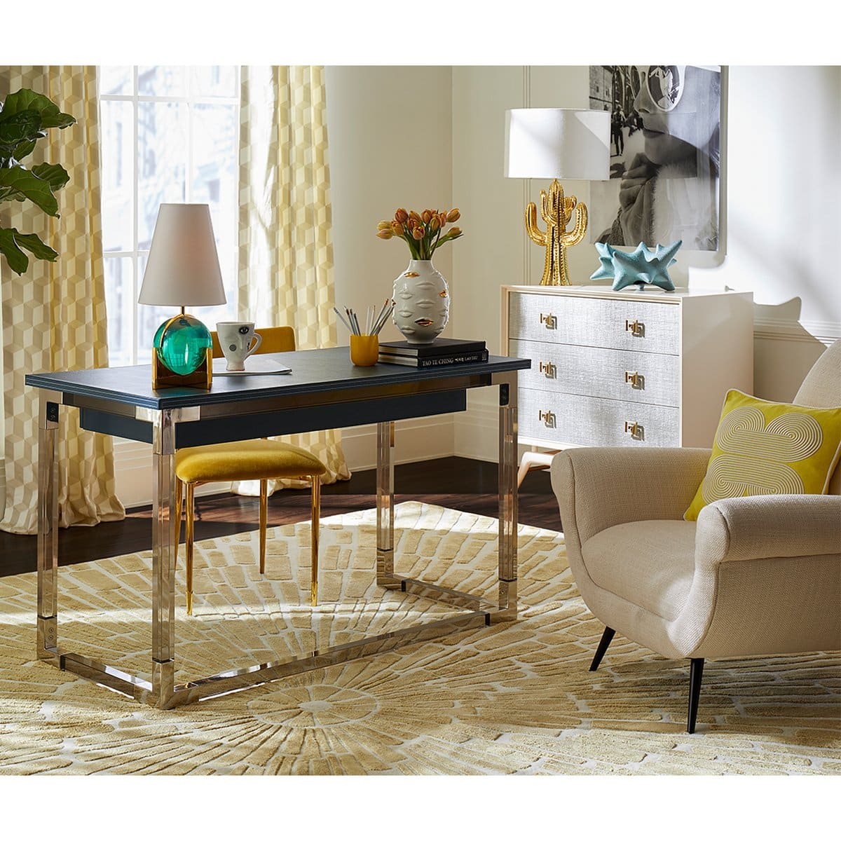 Gilded Muse Gala Round Vase