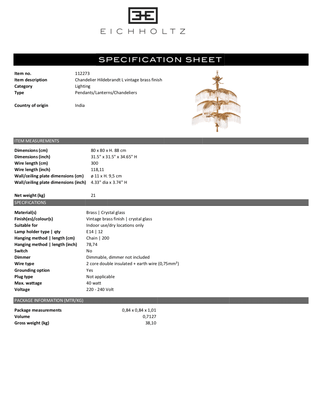 Kristallkrona Hildebrandt L