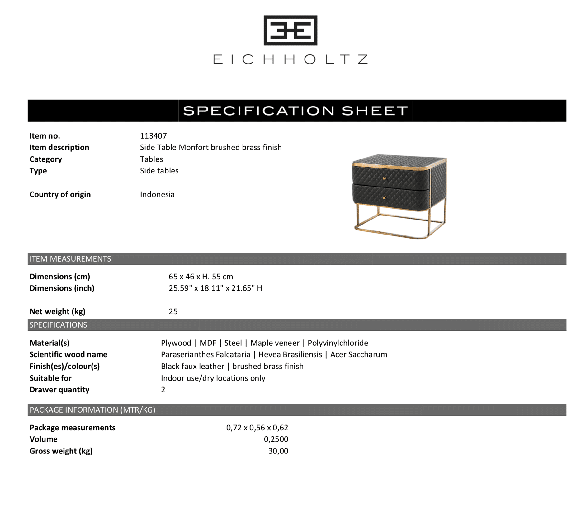 Nattduksbord Monfort