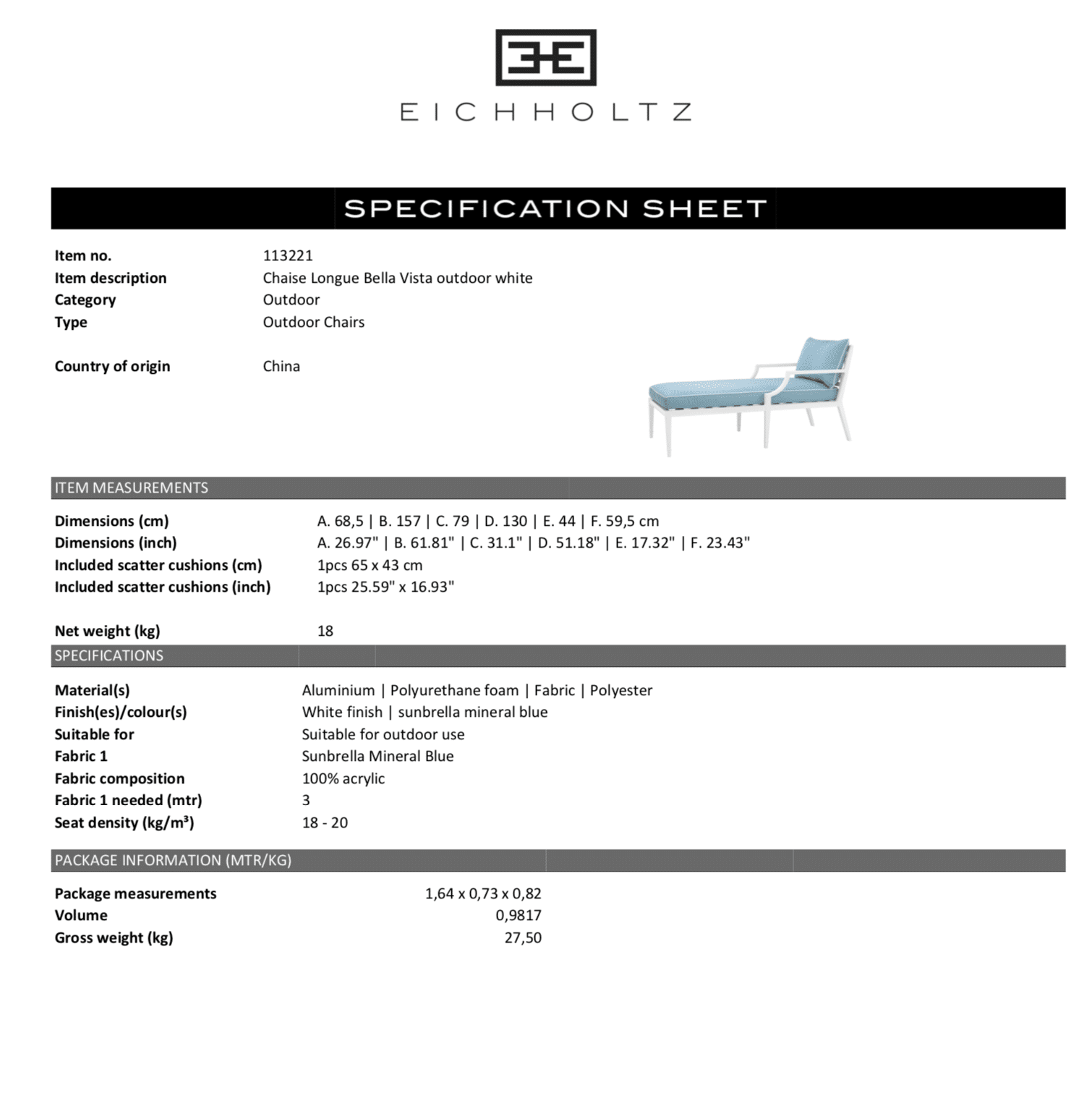 Dagbädd Bella Vista