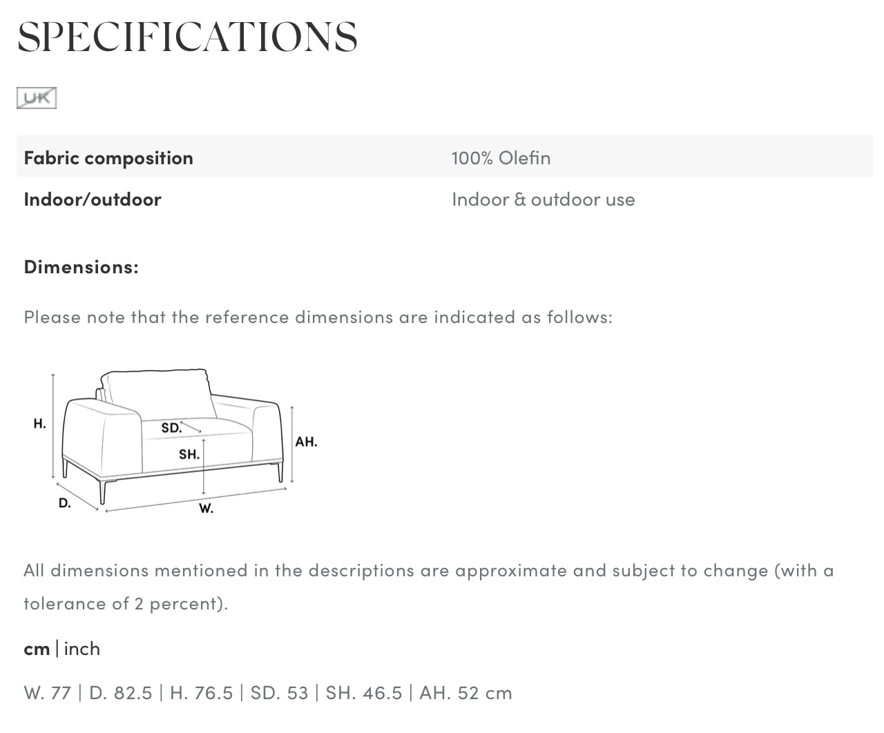 Utomhusfåtölj Manzo
