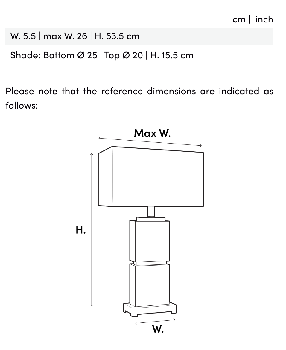 Bordslampa Cologne S