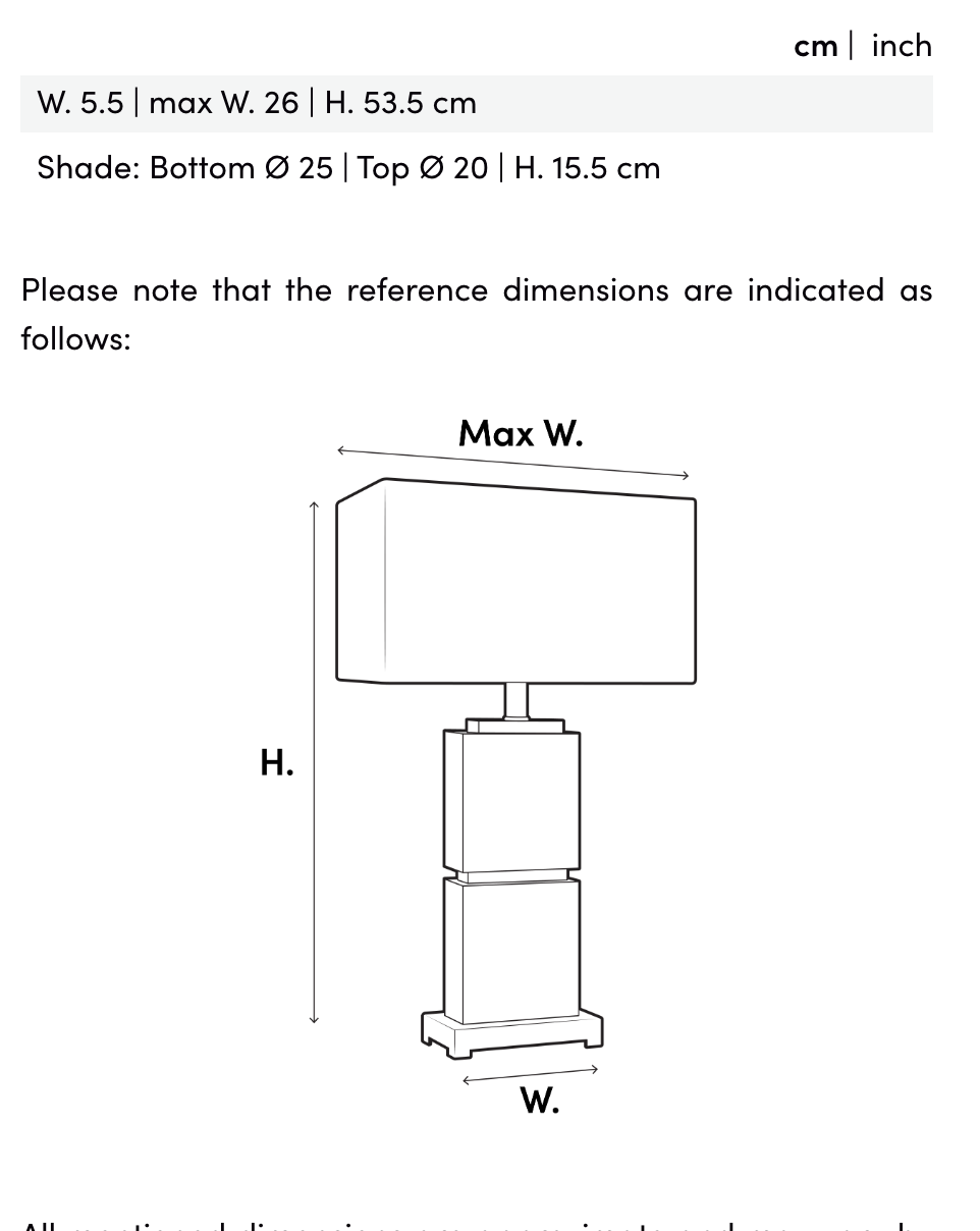 Bordslampa Cologne S