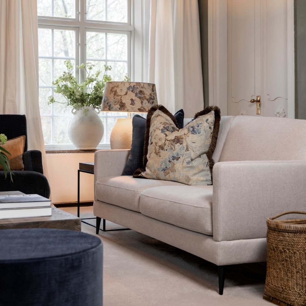 Kuddfodral Rosewood Flower Fransar – Blue