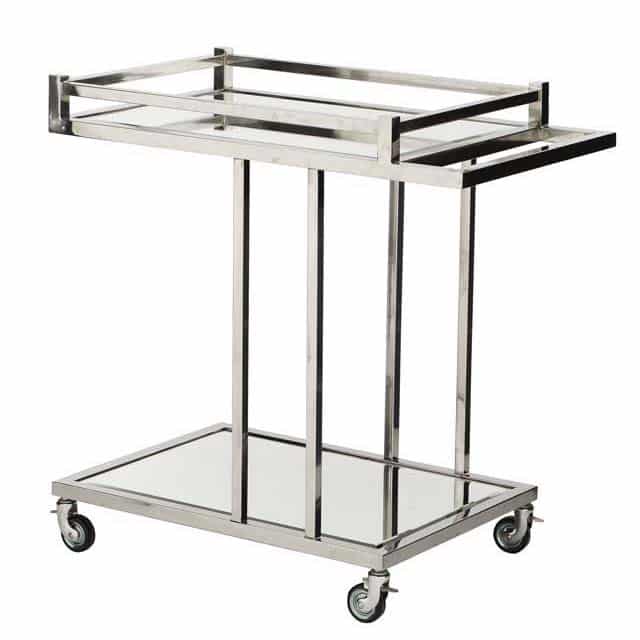 Drinkvagn Beverly Hills Polished Stainless Steel